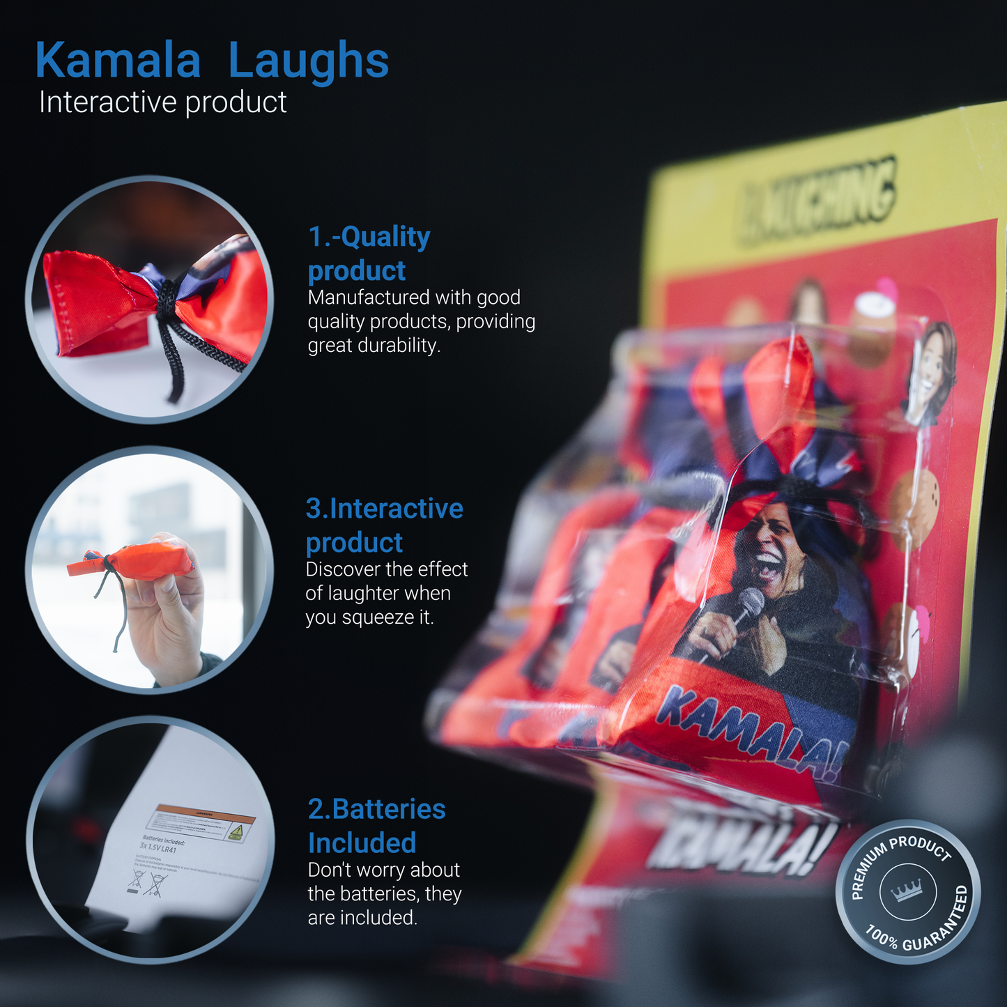 Kamala Harris Laughing Bag - Haha Sound Effects 3 Pack